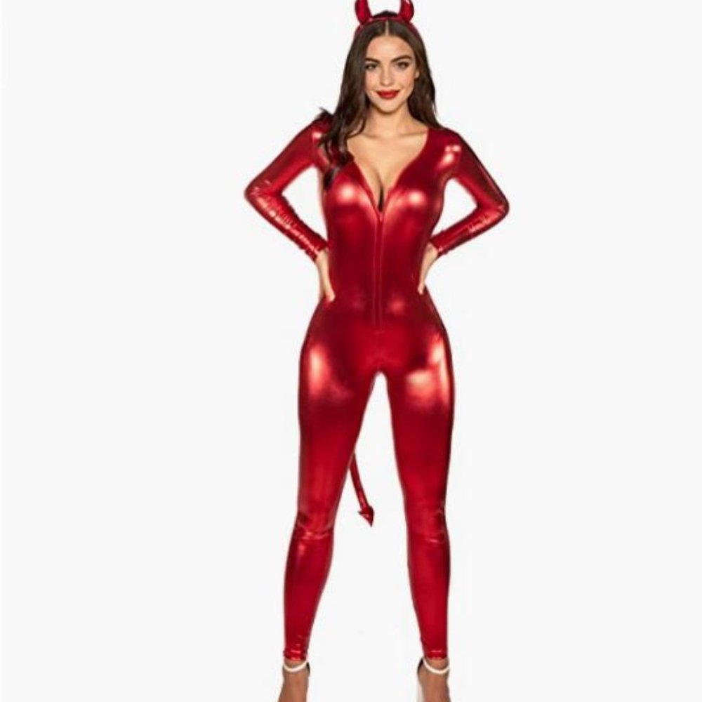 NWT - Tipsy Elves Red Devil Halloween Costume Long Sleeve Bodysuit